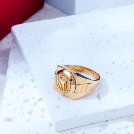 خاتم عيار 21 تصميم روليكس - 21K ROLEX Ring
