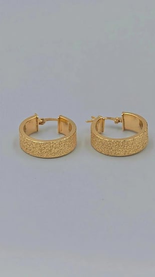 18k Earrings Gold - حلق عيار 18