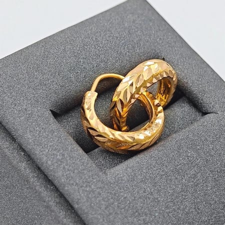 حلق عيار 21 بـ 4 مقاسات - 21K Earrings in 4 sizes