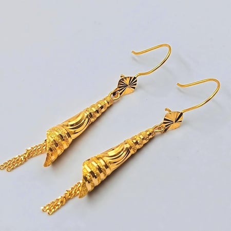 22k Gold Earrings - حلق ذهب عيار 22