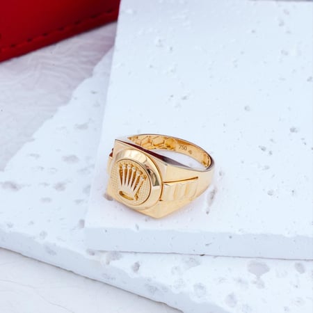 خاتم عيار 21 تصميم روليكس - 21K ROLEX Ring