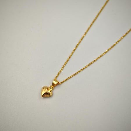18k Necklace Heart Shape - عقد ذهب عيار 18