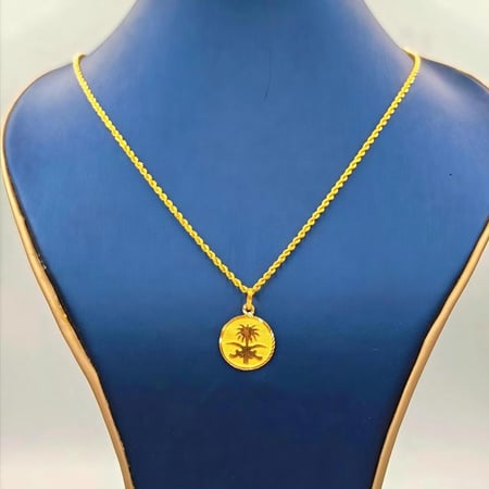 21K Saudi Logo Necklace