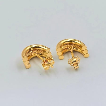 18K Gold Earrings - حلق  ذهب عيار 18