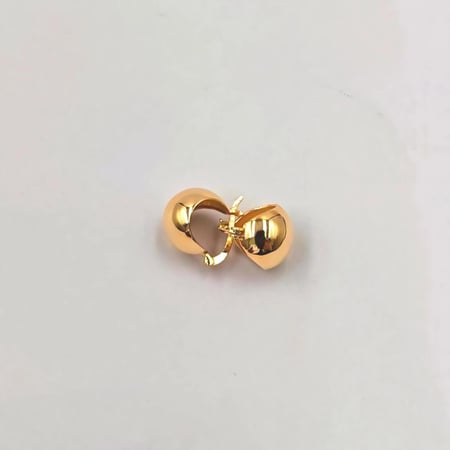 Gold Balls Earrings 18K - حلق ذهب عيار 18