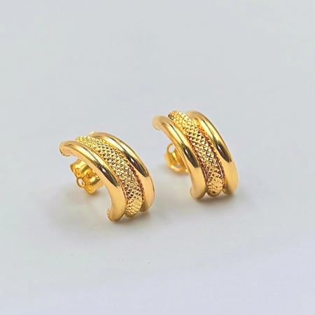 18K Gold Earrings - حلق  ذهب عيار 18