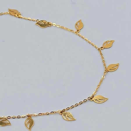 18K Gold Anklet خلخال ذهب عيار 18