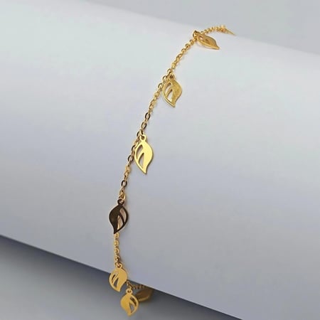 18K Gold Anklet خلخال ذهب عيار 18