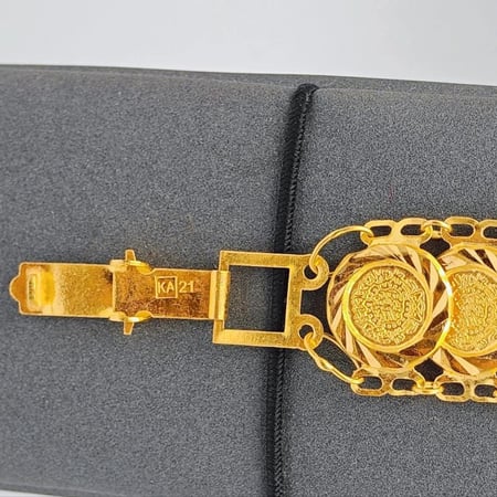 21K Bracelet with coins design
