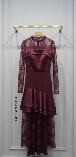 فستان سهرة برغندي