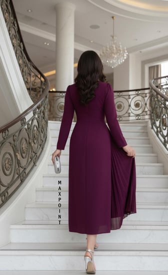 فستان عنابي