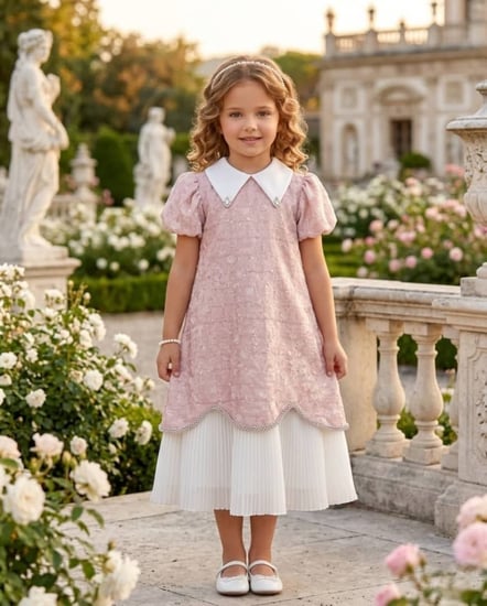 فستان فكتوريا الوردي