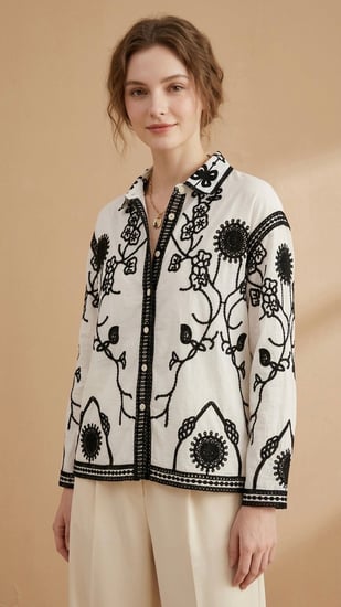 بلوزة "تولين" المطرزة (Tulin Embroidered Blouse)