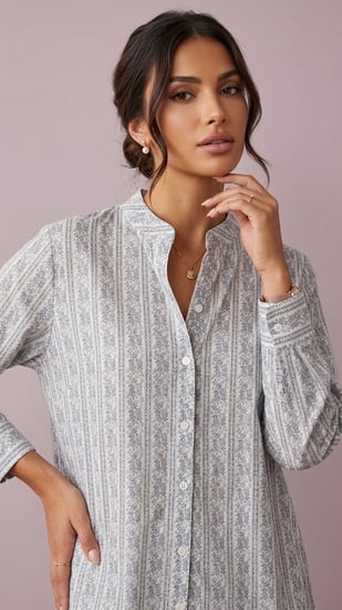بلوزة "لافينا" المخططة بالأزهار (Lavina Floral Stripe Blouse)
