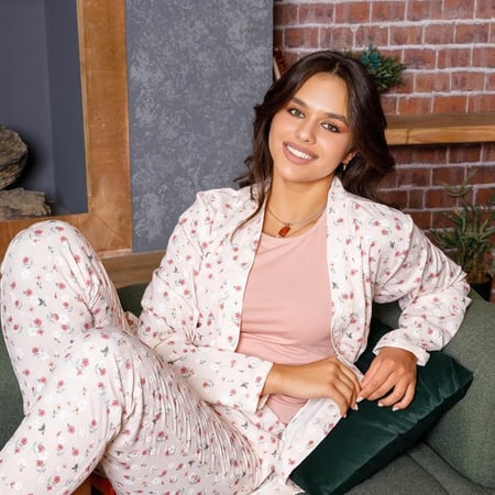 روب نوم نسائي نسيج ازهار