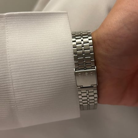 ساعة كاسيو فضي