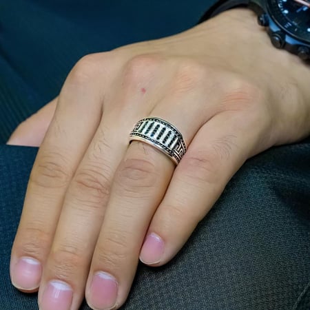 دبلة زركون رجالي فضة استرليني 925