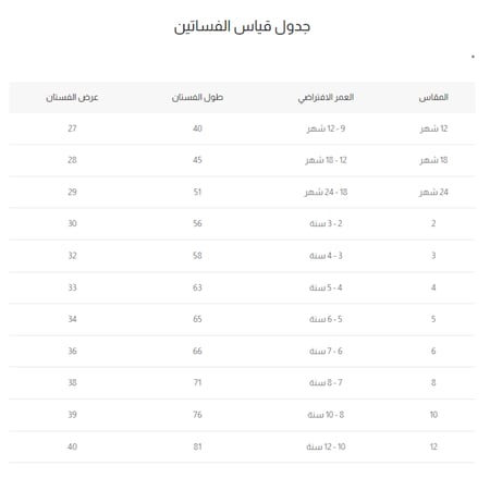 جدول قياسات فستان بناتي سهرات  وردي بفيونكة على الخصر