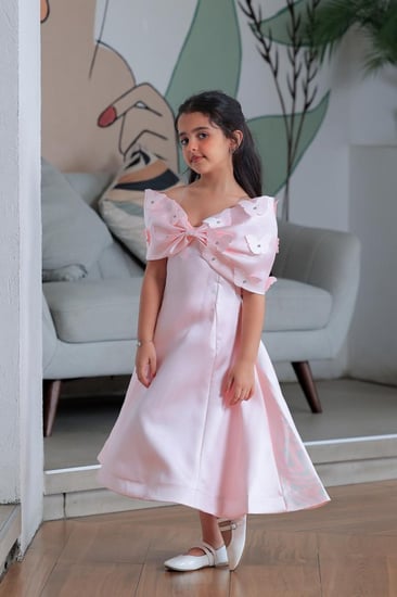 فستان بناتي سهرات فراشات بارزة S01198