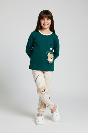 بجامه بناتي دب  من العيسائي للاطفال