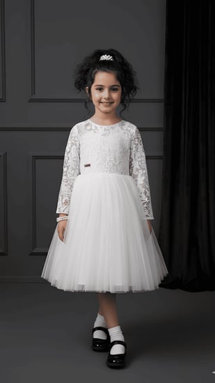 فستان اطفال سهرات تل S01162