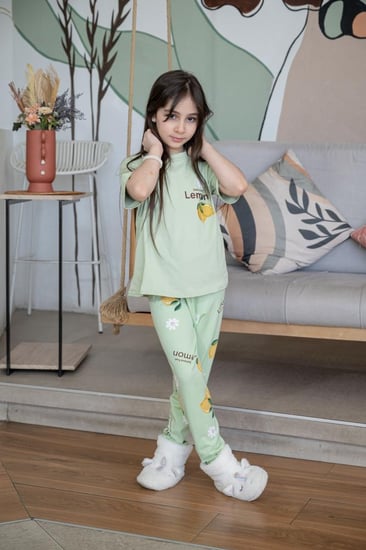 بيجاما بناتي على شكل ليمون 532702