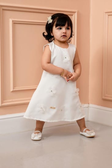 فستان سهرات بيبي سكري ورود بارزة S01189