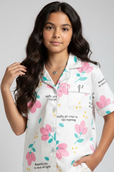 بيجاما بناتي على شكل ورود 542075