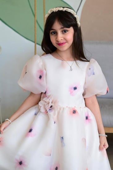 فستان زهري مورد بناتي من العيسائي للأطفال