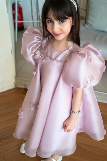 فستان زهري بناتي من العيسائي للأطفال