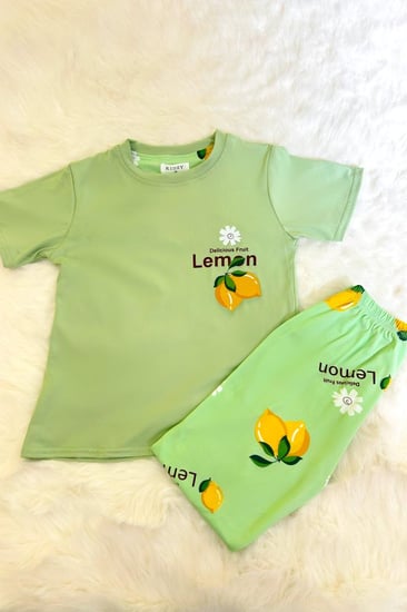 بيجاما بناتي على شكل ليمون 532702