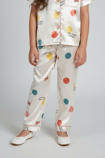 بجامه بناتي أنيق بي اشكال جميله من العيسائي للأطفال