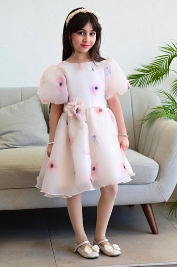 فستان زهري مورد بناتي من العيسائي للأطفال