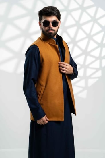 سديري جوخ دبل فيس بني +  أسود