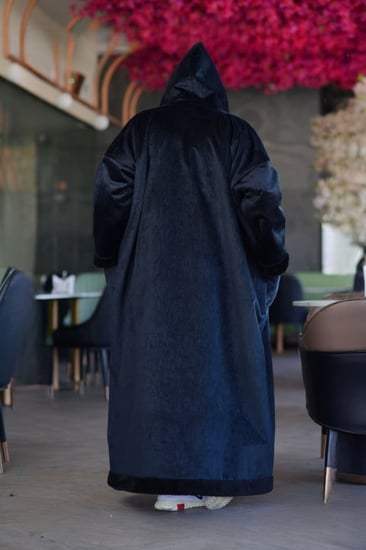 فروه شتوية اسود سادة