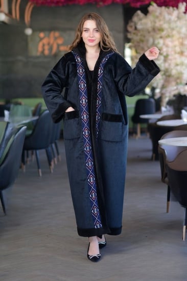 فروه شتوية أسود مع  السدو