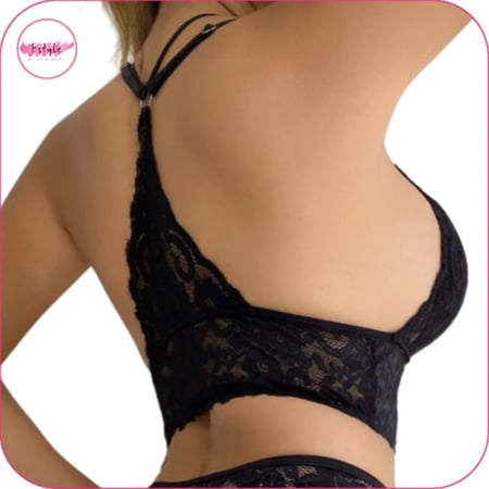 حمالة صدر بتصميم دانتيل مورد