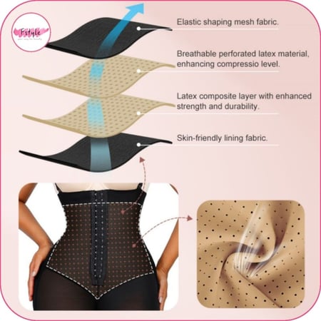 مشد كامل لنحت الجسم بتحكم مشبك امامي