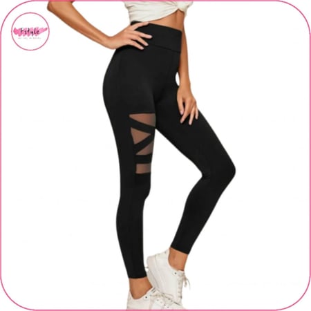 ليقنز  بحزام خصر عريض بتصميم شبكي