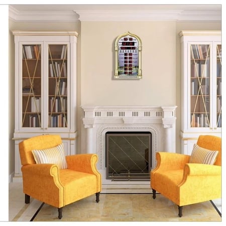 ساعة الحرمين LED طاولة وحائط مع عرض اوقات الصلاة  -ســاعــة الـحرميــن لـغتين AL-HARAMEEN HA-4008S