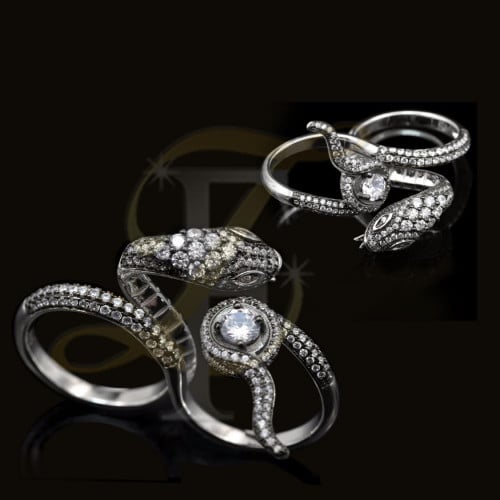 خاتم (زركون) فضة عيار 925