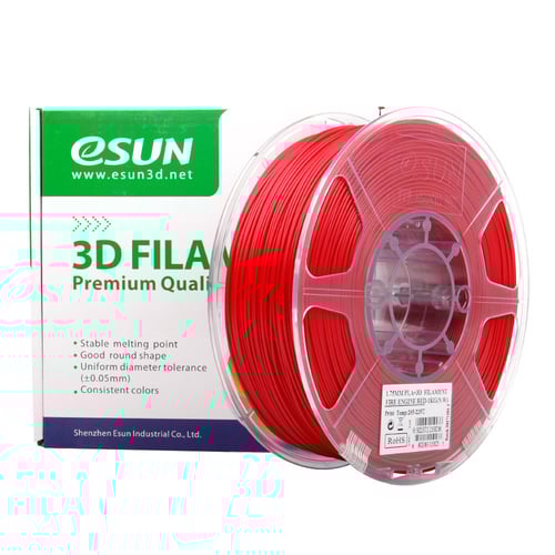 eSUN PLA+ (Fire Engine Red) 3D Filament 1.75Ø, 1kg
