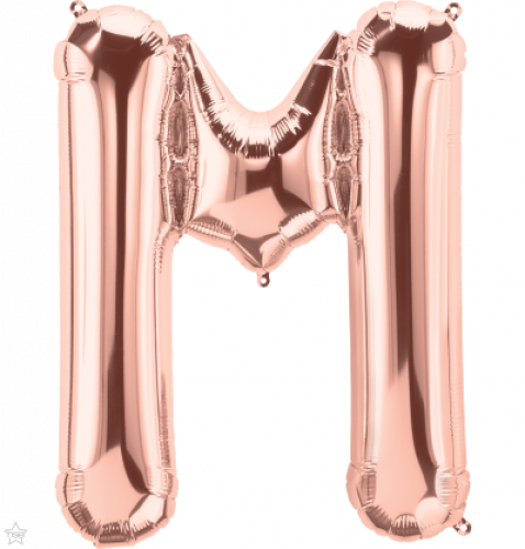 FOIL LARGE LETTER ROSEGOLD (عدد 5 قطع) M