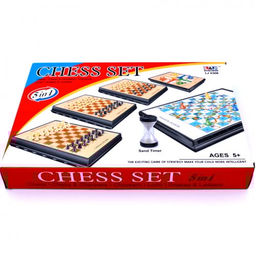 لعبة 5x1 للأطفال (شطرنج - شطرنج والداما - الداما ل...