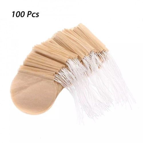 أكياس ورقية بيج مقوسة فارغة للشاي والأعشاب