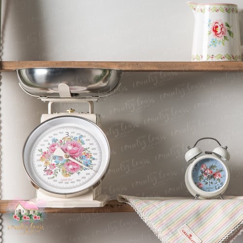 0743 ميزان ريترو معدني أنيق من إزابيل روز 3kg (كري...