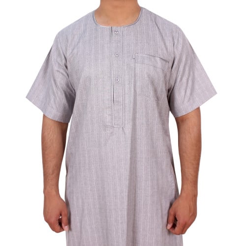 جلابية رجالي مطرز نص كم S