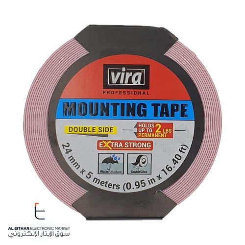 فيرا | دبل تيب لاصق جهتين احمر 5 متر vira | Mounti...