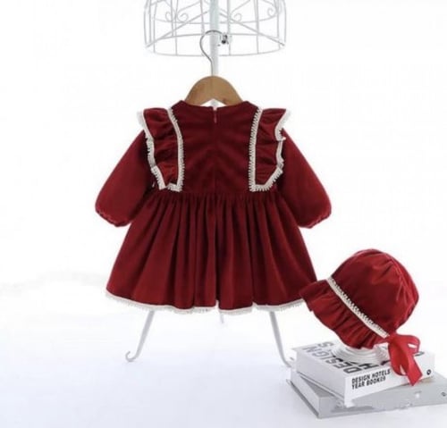 فستان شتوي مخمل