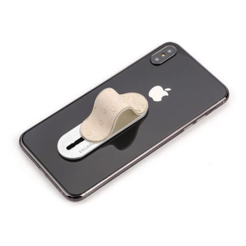 مسكة جوال - مسكة مومستيك جلد بيج منقط A-OS-01